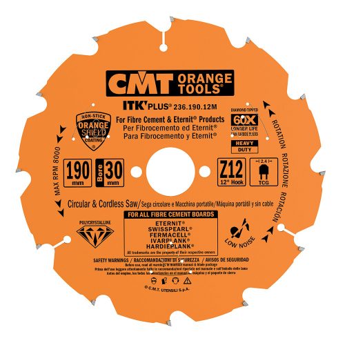 CMT ITK Gyémánt körfűrészlap cementkötésű faforgácslapra
