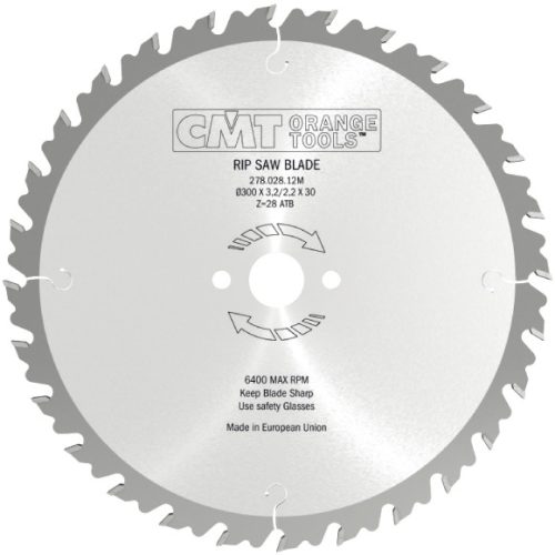 CMT Industrial hasító körfűrészlap forgácskorlátozóval - D350x3,5 d30 Z36 HW