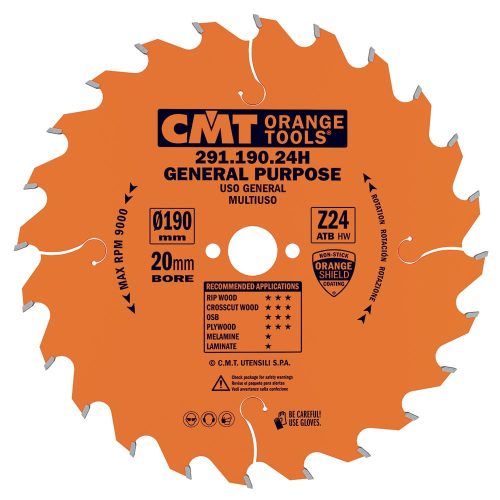 CMT Orange Körfűrészlap elektromos szerszámokhoz univerzális - D200x2,8 d30 Z36 HW